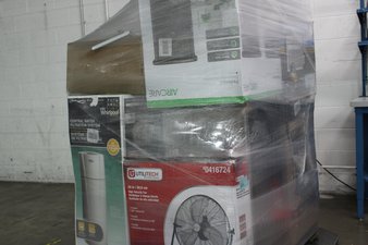 Pallet – 18 Pcs – Air Conditioners, Accessories, Lighting & Light Fixtures, Fans – New Damaged Box (Scratch & Dent) – GE, Harbor Breeze, Honeywell, Frigidaire