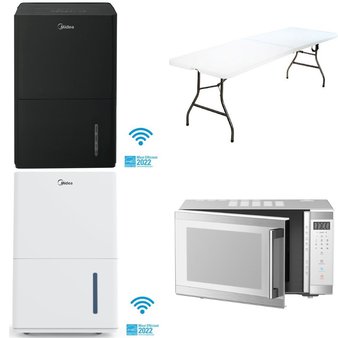 Pallet – 31 Pcs – Laundry, Humidifiers / De-Humidifiers – Damaged / Missing Parts / Tested NOT WORKING – CONAIR, Midea, Hamilton Beach, Mainstays