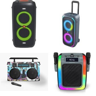 Pallet – 23 Pcs – Speakers, Portable Speakers, Boombox, CD Players, Turntables – Customer Returns – onn., Bumpboxx, JBL, Victrola