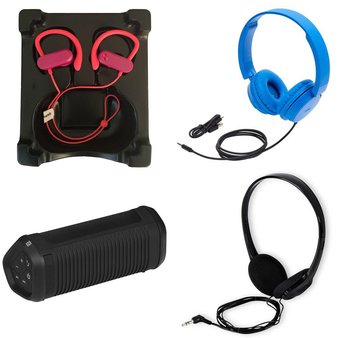 26 Pcs – Headphones & Portable Speakers – Refurbished (GRADE A, GRADE B) – Blackweb, Onn, Heyday, Nyne