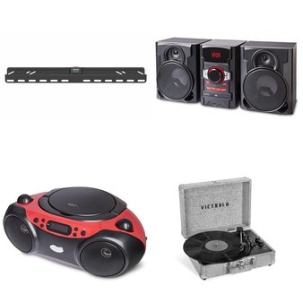 1 Pallets – 24 Pcs – Speakers, Accessories – Customer Returns – Onn, Sanus VuePoint, onn.