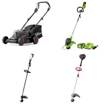 Pallet – 15 Pcs – Trimmers & Edgers, Mowers, Other – Customer Returns – Hyper Tough, Ozark Trail, Green works, Hart