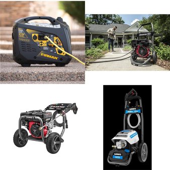 Pallet – 9 Pcs – Pressure Washers, Hardware, Generators – Customer Returns – Black Max, Cosco, Hart, Firman