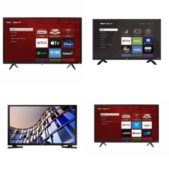 6 Pcs – LED/LCD TVs – Refurbished (GRADE A) – TCL, RCA, Samsung