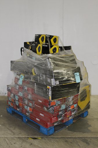 Pallet – 65 Pcs – Car Audio – Tested Not Working – Kicker, Pioneer