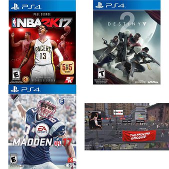 29 Pcs – Sony Video Games – New – NBA 2K17 (PS4), Madden NFL 17 Standard Edition, (PS4), NBA 2K18 (PS4), Destiny 2 (PS4)