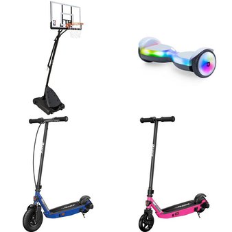 Pallet – 7 Pcs – Powered, Outdoor Play – Customer Returns – Razor, NBA, Jetson
