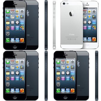 16 Pcs – Apple iPhone 5 – Refurbished (GRADE B, GRADE C – Unlocked) – Models: MD650LL/A, MD097LL/A, NE486LL/A, MD639LL/A – Smartphones