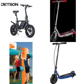 Pallet – 9 Pcs – Powered, Cycling & Bicycles, Outdoor Play – Customer Returns – Razor, Jetson, Little Tikes, Razor Power Core