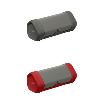 16 Pcs – Nyne Vibe Headphones & Portable Speakers – Refurbished (GRADE A) – Models: Water Resistant Portable Speaker, Gray, Water Resistant Portable Speaker – Red