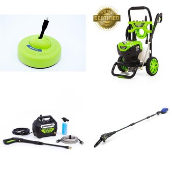 Pallet – 32 Pcs – Pressure Washers, Other – Customer Returns – GreenWorks