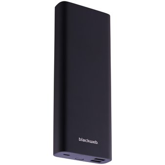 25 Pcs – Blackweb BWA18WI049 Standby Quick Charge 20k Power Bank, Black – with Micro USB Charging Cable 1ft – Like New, Open Box Like New, New Damaged Box – Retail Ready