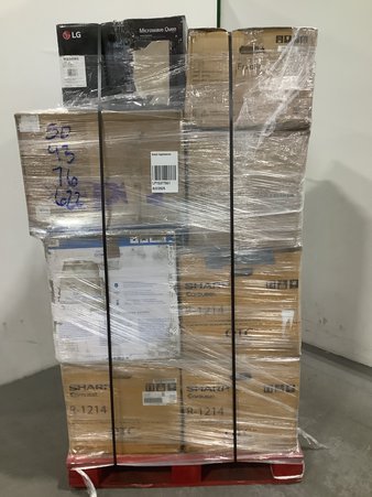 6 Pallets – 94 Pcs – Microwaves, Decorations & Favors, Air Conditioners, Ovens / Ranges – Untested Customer Returns – Major Retailer