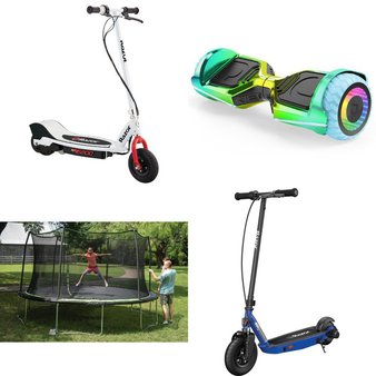 Pallet – 13 Pcs – Powered, Trampolines, Lenses, Vehicles, Trains & RC – Customer Returns – Razor Power Core, Razor, JumpKing, National Geographic