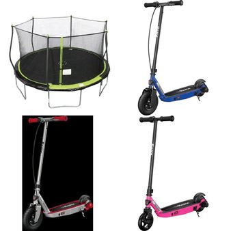 Pallet – 11 Pcs – Powered, Outdoor Play, Trampolines, Not Powered – Customer Returns – Razor, Razor Power Core, Spalding, Bounce Pro
