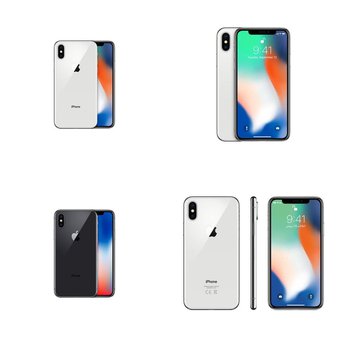 7 Pcs – Apple iPhone X – Refurbished (GRADE A – Unlocked) – Models: MQA62LL/A, MQA62LL/A – TF, MQA82LL/A, MQA52LL/A