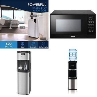 Pallet – 11 Pcs – Microwaves, Bar Refrigerators & Water Coolers – Open Box Customer Returns – WESTINGHOUSE, Galanz, DeLonghi, Oster