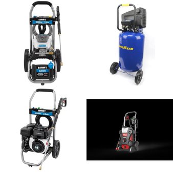 Pallet – 10 Pcs – Pressure Washers, Fireplaces, Power Tools – Customer Returns – Better Homes & Gardens, Hart, Hyper Tough, Goodyear