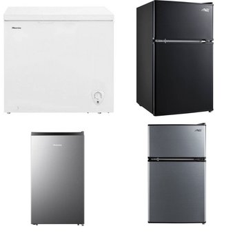 Pallet – 8 Pcs – Refrigerators, Freezers, Bar Refrigerators & Water Coolers – Customer Returns – HISENSE, Galanz, Arctic King, Igloo