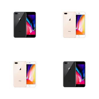 8 Pcs – Apple iPhone 8 Plus – Refurbished (GRADE A – Unlocked) – Models: MQ8D2LL/A, MQ8F2LL/A, MQ8G2LL/A, MQ8J2LL/A