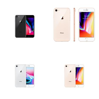 12 Pcs – Apple iPhone 8 – Refurbished (GRADE A – Unlocked) – Models: MQ6K2LL/A, MQ6L2LL/A, MQ7H2LL/A, MQ6M2LL/A