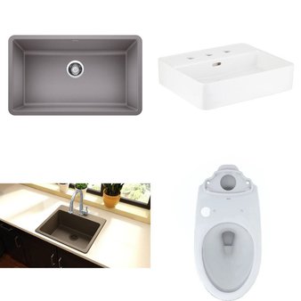 Pallet – 14 Pcs – Kitchen & Bath Fixtures, Hardware, Decor – Customer Returns – Kohler, TOTO USA, ELKAY, ProFlo
