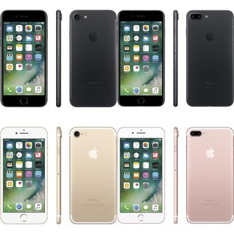 18 Pcs – Refurbished Apple iPhone 7 (GRADE B – Unlocked) – Models: MN8L2LL/A, MN8N2LL/A, MNQH2LL/A, MN4C2LL/A – Smartphones
