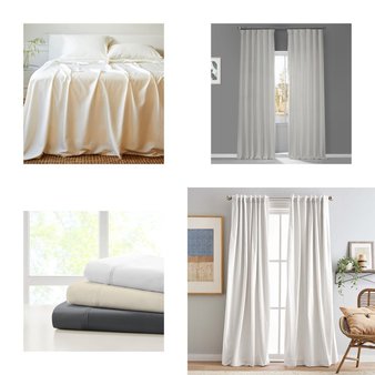 3 Pallets – 675 Pcs – Rugs & Mats, Curtains & Window Coverings, Sheets, Pillowcases & Bed Skirts, Bath – Mixed Conditions – Unmanifested Home, Window, and Rugs, Eclipse, Fieldcrest, Sun Zero