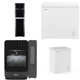 Pallet – 9 Pcs – Bar Refrigerators & Water Coolers, Ice Makers, Freezers – Customer Returns – HISENSE, Primo Water, Orgo Products, Galanz