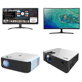 Pallet – 47 Pcs – Projector, Monitors – Open Box Customer Returns – onn., Onn, RCA, Monster