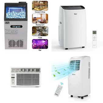Pallet – 12 Pcs – Air Conditioners, Humidifiers / De-Humidifiers – Damaged / Missing Parts / Tested NOT WORKING – Ktaxon, Midea, hOmeLabs, Costway