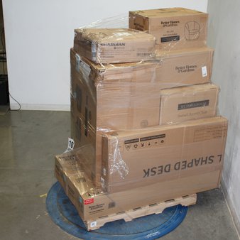 3 Pallets – 25 Pcs – Dining Room & Kitchen, Patio, Bedroom – Overstock – Mainstays, Better Homes & Gardens, Urban Shop
