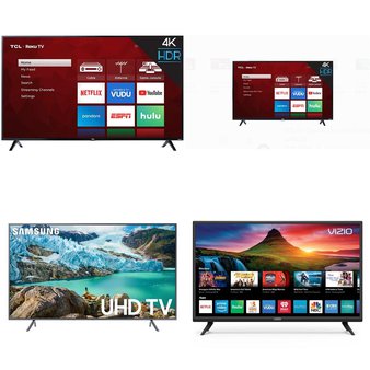 5 Pcs – LED/LCD TVs – Refurbished (GRADE C) – TCL, Onn, Samsung, VIZIO