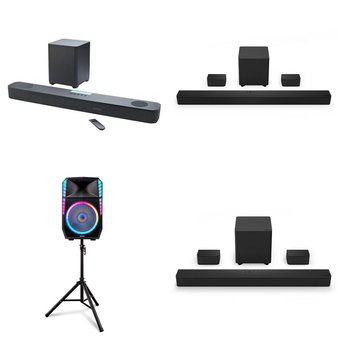 CLEARANCE! 2 Pallets – 39 Pcs – Speakers, Accessories – Customer Returns – VIZIO, onn., Onn, SANUS