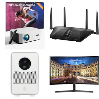 Pallet – 79 Pcs – Projector, Over Ear Headphones, Portable Speakers, Networking – Customer Returns – HP, Skullcandy, Packed Party, Netgear
