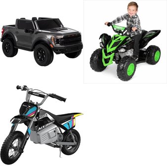 Pallet – 3 Pcs – Vehicles – Customer Returns – HUFFY CORPORATION, YAMAHA, Razor