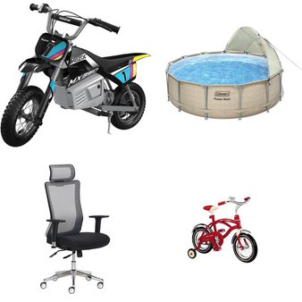 2 Pallets – 19 Pcs – Vehicles, Office, Grills & Outdoor Cooking, Cycling & Bicycles – Overstock – Coleman, Razor, Expert Grill