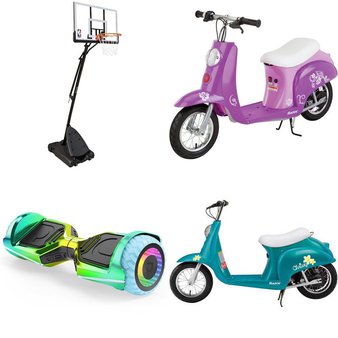 Pallet – 6 Pcs – Powered, Outdoor Play – Customer Returns – Razor, NBA, Jetson