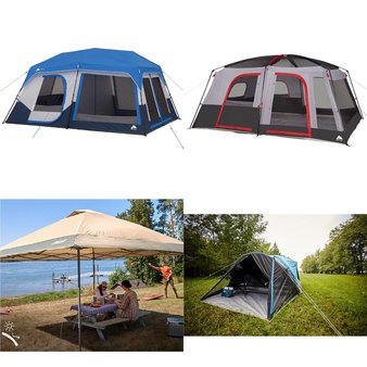 Pallet – 21 Pcs – Camping & Hiking – Customer Returns – Ozark Trail, Coleman, Igloo, Slumberjack