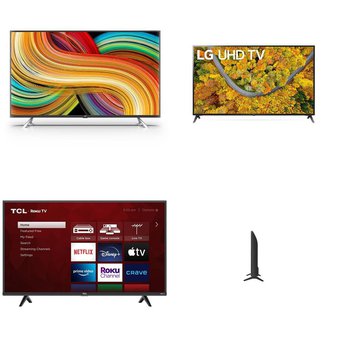 12 Pcs – LED/LCD TVs – Refurbished (GRADE A) – TCL, JVC, HISENSE, LG