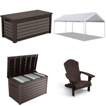 Pallet – 8 Pcs – Storage & Organization, Patio – Customer Returns – Keter, Caravan Canopy