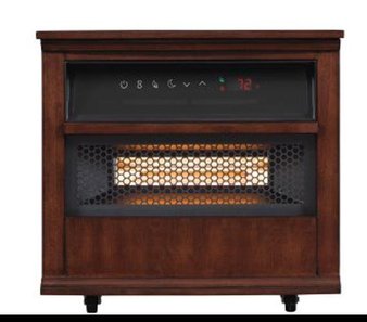 20 Pcs – Twin-Star International 13QH8000-W500 18″ Portable Smart Heater, Walnut Brown – New – Retail Ready