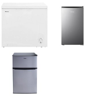 Pallet – 6 Pcs – Bar Refrigerators & Water Coolers, Freezers – Customer Returns – Galanz, HISENSE