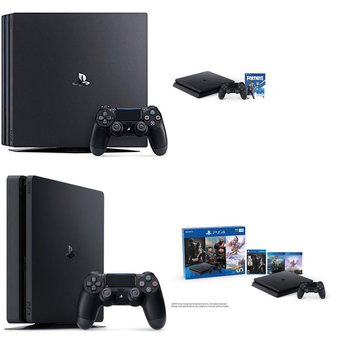 39 Pcs – Sony Playstation 4 Consoles – Refurbished (GRADE A) – Models: CUH-7215B, CUH-2215A, PS4 Slim 1TB Console – Fortnite Bundle, CUH-2215B