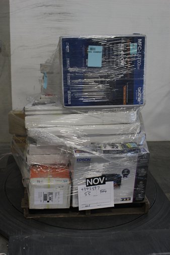 Pallet – 22 Pcs – Lamps, Parts & Accessories, Office Supplies – Customer Returns – RCA, Brother Printer, EPSON