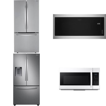 4 Pcs – Refrigerators – New – Samsung, LG, WHIRLPOOL